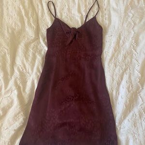 Abercrombie maroon silk dress